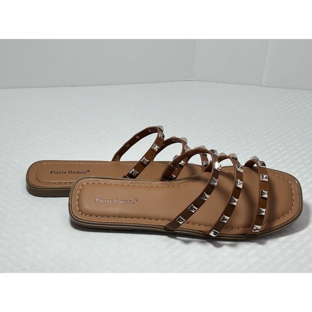 Pierre Dumas Studded Sandal in New Tan~Size 8 - Picture 11 of 13